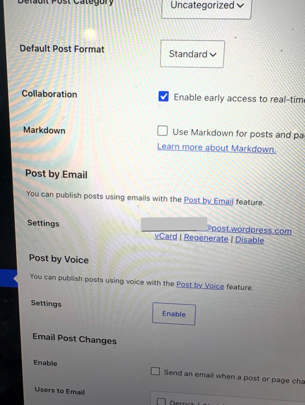 Email -> Publish ->&nbsp;Post